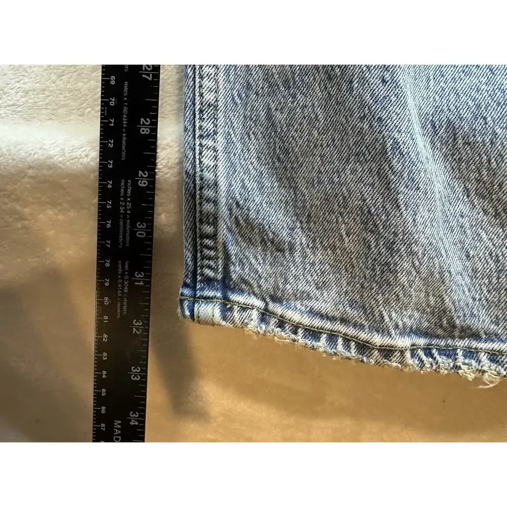 NWT Women's Abercrombie & Fitch Dad High Rise Med Wash Curve Love Jeans 18 Long
